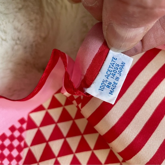 John Renné Rare Artist Fashion Designer Signed Vintage Abstract Scarf - Picture 3 of 5